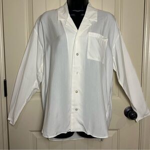 Vintage Equipment Paris Blouse Off White Medium Oversized Made In France NWOT